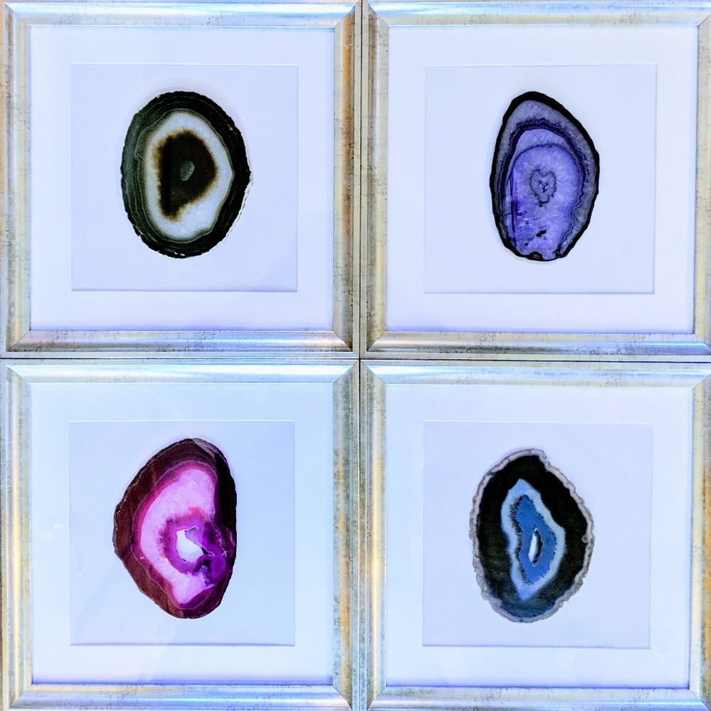 Framed agate slices